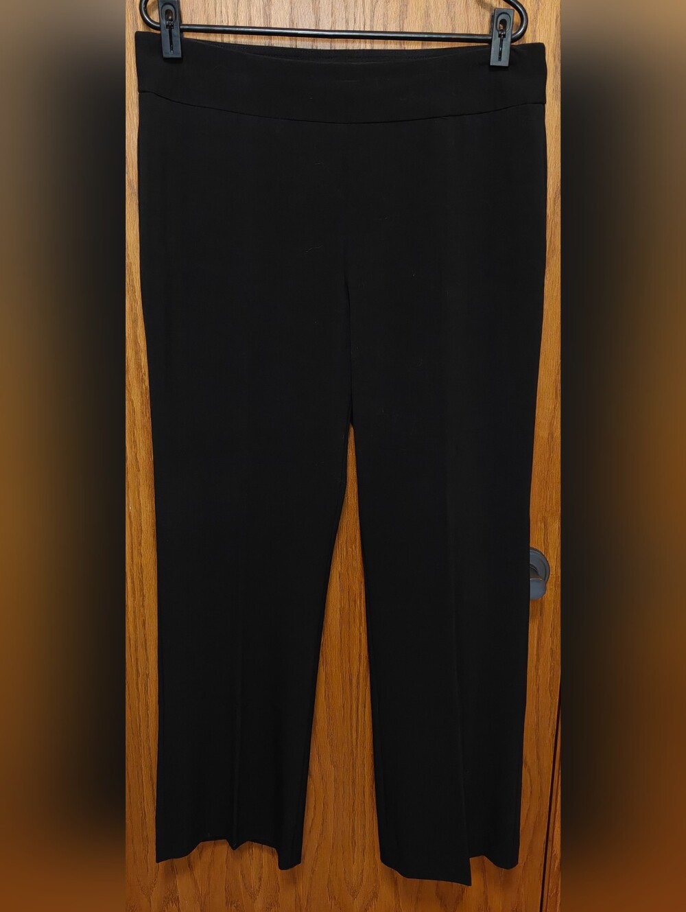 Women's Black Roz & Ali Pull On Trousers Slacks, Size 10